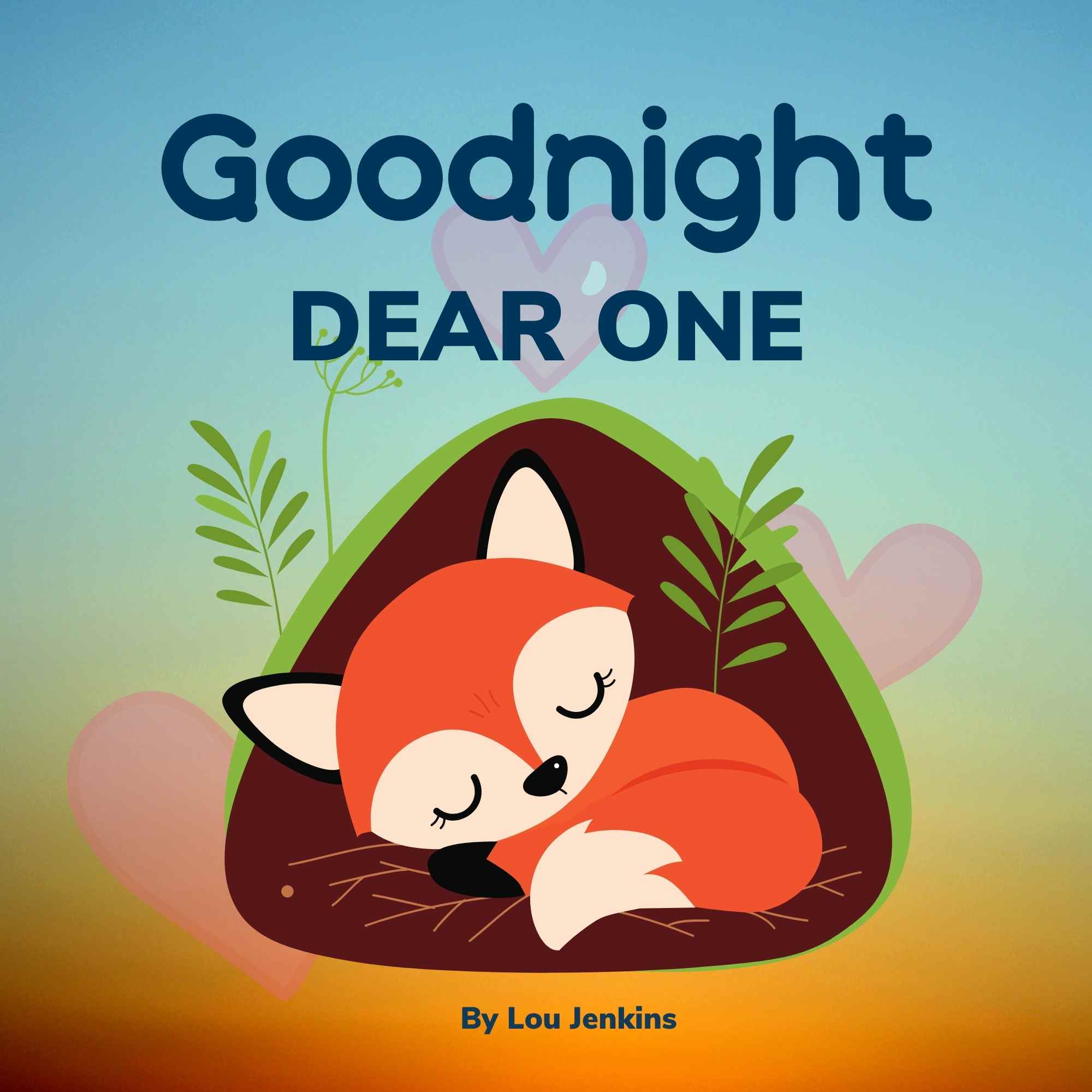 Cute fox sleeps on the cover of Goodnight Dear One