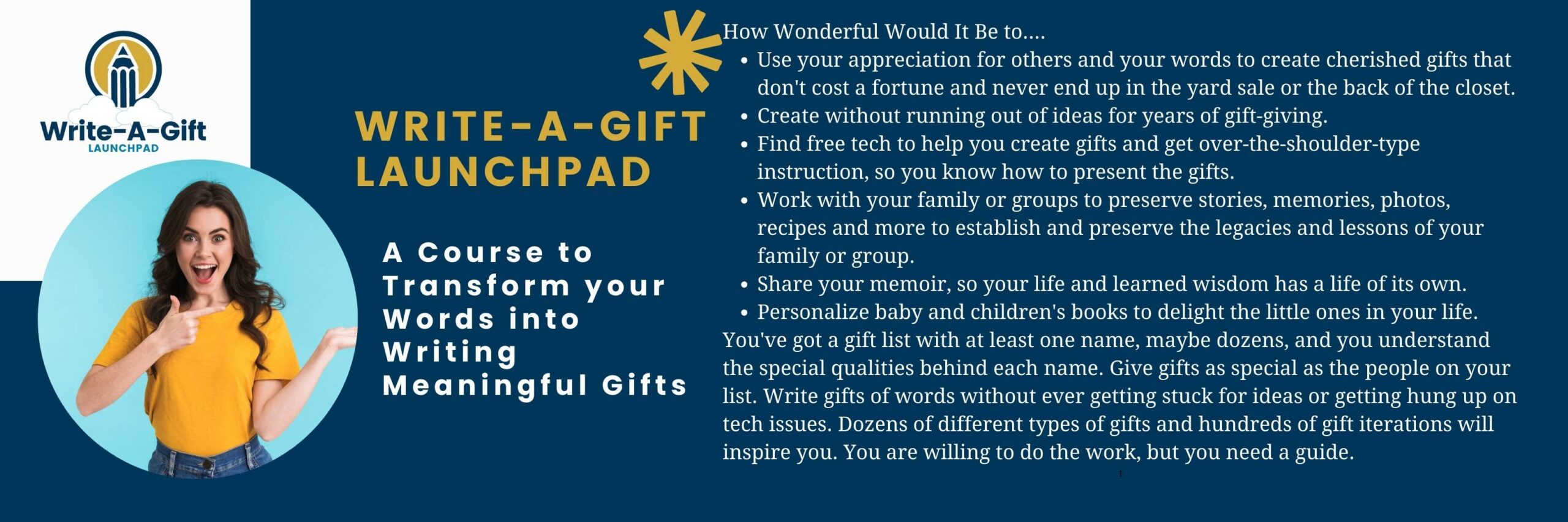 Write-a-Gift Gift-Writing Course to turn words into gifts